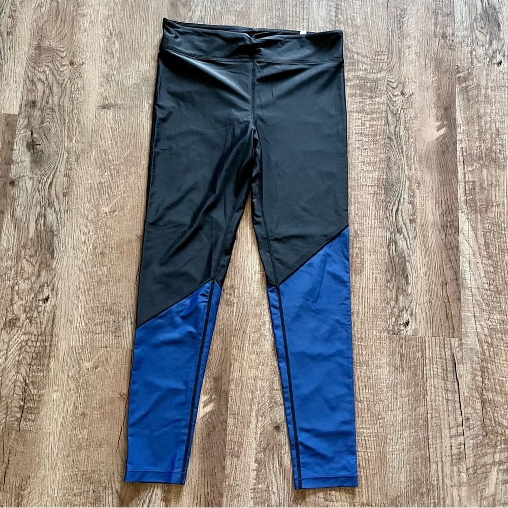 Summersalt Classic Black & Blue Athletic Ankle Length Leggings Size Medium